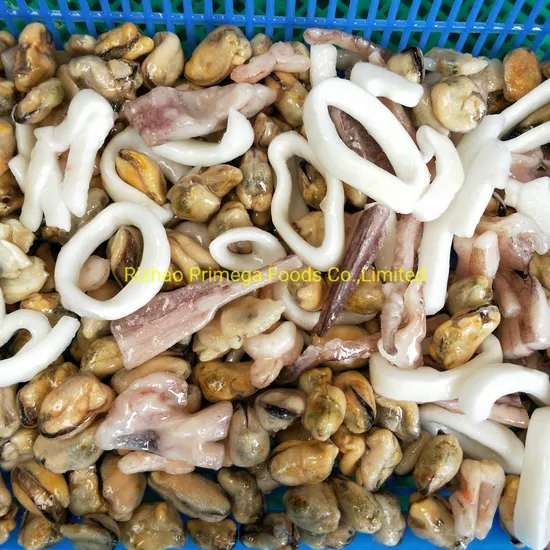 Supply Frozen Mixed Seafood Mix with Shrimp, Mussel Meat, Squid Strip 